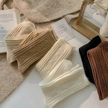 Load image into Gallery viewer, 6-Pairs: Thick & Warm Cream Color Sock