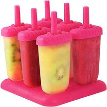 Load image into Gallery viewer, 6-Piece: Popsicle Molds Reusable Ice Cream DIY Ice Pop Maker