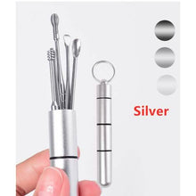 将图片加载到图库查看器,6-Piece: Portable Stainless Steel Ear Pick Set