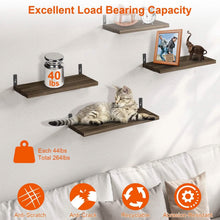Load image into Gallery viewer, 6-Piece Set: Wall Mounted Shelve Wood Storage Metal Bracket Display