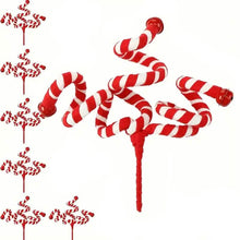 将图片加载到图库查看器,6-Pieces: Red White Candy Christmas Tree Decorations