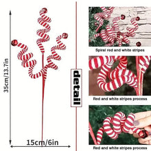将图片加载到图库查看器,6-Pieces: Red White Candy Christmas Tree Decorations