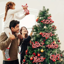 将图片加载到图库查看器,6-Pieces: Red White Candy Christmas Tree Decorations