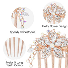 Load image into Gallery viewer, 6-Pieces: Rhinestone Encrusted Hairpin Barrette Accessory