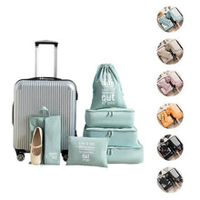 Load image into Gallery viewer, 6-Pieces: Travel Luggage Organizers Set Packing Cubes with Shoe Bag Cosmetics Accessories
