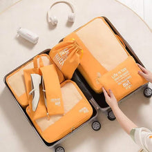 Load image into Gallery viewer, 6-Pieces: Travel Luggage Organizers Set Packing Cubes with Shoe Bag Cosmetics Accessories