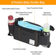 Load image into Gallery viewer, 6-Pockets Baby Trolley Bag with Cup Holder