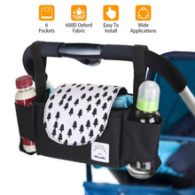 Load image into Gallery viewer, 6-Pockets Baby Trolley Bag with Cup Holder
