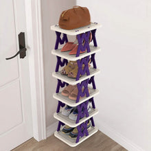 Load image into Gallery viewer, 6-Tier Foldable Vertical Shoe Rack