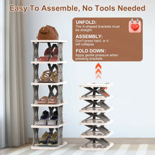 Load image into Gallery viewer, 6-Tier Foldable Vertical Shoe Rack