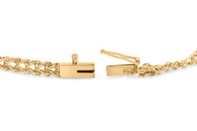 将图片加载到图库查看器,10K Yellow Gold 1/4 Cttw Round-Cut Diamond Basket Weave Rope Chain Style 7" Bracelet (H-I Color, I1-I2 Clarity)