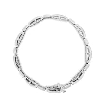 Load image into Gallery viewer, 14K White Gold 2.00 Cttw Invisble-Set Princess Diamond Link Bracelet (I1-I2 Clarity, I-J Color) - 7.25"