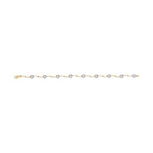 Load image into Gallery viewer, 10k Two-Tone Gold 1/3 Cttw Diamond Pave Set Heart S-Link 7.25" Bracelet (I-J Color, I2-I3 Clarity)