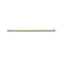 Load image into Gallery viewer, 14K Yellow Gold 3.0 Cttw Princess Cut Quad Invisible Set Tennis Bracelet (H-I Color, SI1-SI2 Clarity) - 7â€