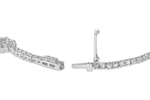 Load image into Gallery viewer, 14K White Gold 1 1/2 Cttw Diamond Heart Station Strand Bracelet (H-I Color, I1-I2 Clarity) - 7.5 Inches