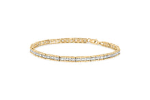 Load image into Gallery viewer, 10K Yellow Gold 1.0 Cttw Round Diamond Pave Link Bracelet