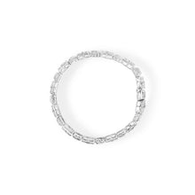 Load image into Gallery viewer, 10K White Gold Round and Baguette Cut Diamond Bracelet (2.00 cttw, H-I Color, I2-I3 Clarity)