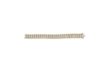 将图片加载到图库查看器,10K Yellow Gold 4.00 Cttw Pave Diamond Classic Link 7" Bracelet (I-J Color, I2-I3 Clarity)