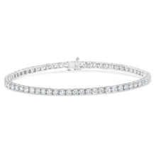 Load image into Gallery viewer, IGI Certified 5.0 Cttw Cut Diamond 14K White Gold Classic 7†Tennis Bracelet (H-I Color, I1-I2 Clarity)