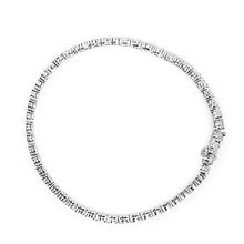 Load image into Gallery viewer, 10K White Gold 1/2 Cttw Real Diamond Illusion-Set Miracle Plate Tennis Bracelet (I-J Color, SI2-I1 Clarity) - Size 7.5"