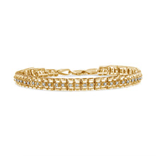 将图片加载到图库查看器,.925 Sterling Silver 1.0 Cttw Rose Cut Diamond Double-Link 7" Tennis Bracelet (I-J Color, I3 Clarity)
