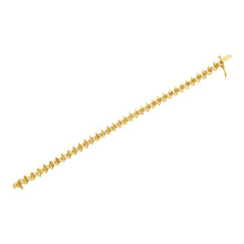 Load image into Gallery viewer, 10KT Yellow Gold Plated .925 Sterling Silver 1 cttw Prong-Set Diamond Link Bracelet (J-K, I1-I2) - 7.5"