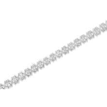 Load image into Gallery viewer, .925 Sterling Silver 1.0 Cttw Diamond Miracle-Set X-Link 7" Tennis Bracelet (I-J Color, I3 Clarity)