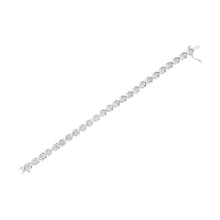 将图片加载到图库查看器,.925 Sterling Silver 1/4 Cttw Miracle Set Diamond "X" Link Bracelet (I-J Color, I3 Clarity) - 7.25"
