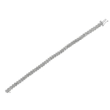 将图片加载到图库查看器,.925 Sterling Silver 1.0 cttw Diamond "Arrow" Shape Tennis Link Bracelet (I-J Color, I3 Clarity) -7.25"