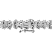 将图片加载到图库查看器,.925 Sterling Silver 1.0 cttw Diamond "Arrow" Shape Tennis Link Bracelet (I-J Color, I3 Clarity) -7.25"
