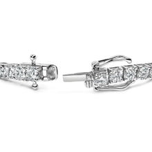 将图片加载到图库查看器,14K White Gold 5.00 Cttw Prong Set Lab Grown Round Diamond Classic Tennis Bracelet (F-G Color, VS2-SI1 Clarity) - 7.25"