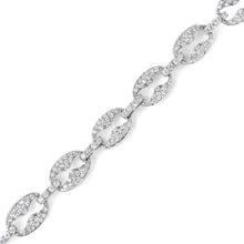 Load image into Gallery viewer, 14K White Gold 1 1/2 Cttw Round Diamond Set Link Bracelet (I-J Color, I1-I2 Clarity) - 7"