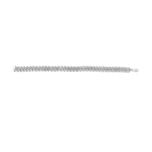 Load image into Gallery viewer, .925 Sterling Silver 1/2 Cttw Diamond Double Row S-Link Bracelet (I-J Color, I2-I3 Clarity) - 7.5" Inches