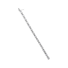 将图片加载到图库查看器,14K White Gold 2.00 Cttw Princess Diamond Invisible Set Link Bracelet (H-I Color, SI2-I1 Clarity) - 7"