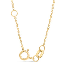 将图片加载到图库查看器,10K Yellow Gold 1/10 Cttw Diamond Paperclip Charm Adjustable Link Bracelet (I-J Color, I1-I2 Clarity) - 7.25 Inch