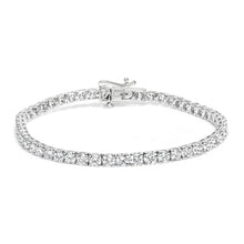 将图片加载到图库查看器,14K White Gold 7.0 cttw 4-Prong Set Lab Grown Diamond 7" Tennis Bracelet