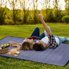 将图片加载到图库查看器,60" x 78" Foldable Waterproof Picnic Blanket with Strap