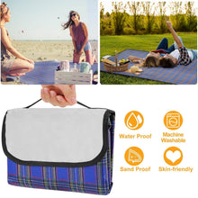 将图片加载到图库查看器,60" x 78" Foldable Waterproof Picnic Blanket with Strap