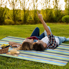 将图片加载到图库查看器,60" x 78" Foldable Waterproof Picnic Blanket with Strap