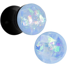 Load image into Gallery viewer, Aqua Black Acrylic Blow Your Mind Saddle Plug Set 2G to 00G