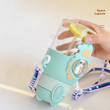 将图片加载到图库查看器,600ml Kids Water Bottles Summer Cute High Beauty Straw Cup for Girls School Baby Leak proof Cartoon Children Water Bottle Water Bottle Cute Water Bottles for Girls Water Bottle with Straw and Adjustable Strap Portable Leakproof Bottles