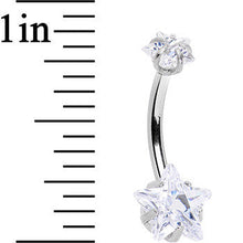 将图片加载到图库查看器,Clear Gem Dynamic Duo Super Star Internally Threaded Belly Ring