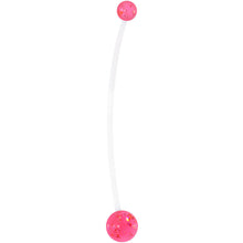 将图片加载到图库查看器,Pink Ultra Glitter Glamour PTFE Pregnancy Belly Ring