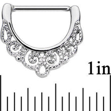 Load image into Gallery viewer, 14G 9/16 Stainless Steel Fancy Filigree Nipple Clicker Set