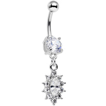 将图片加载到图库查看器,Clear Gem Decadent Detail Drop Dangle Belly Ring