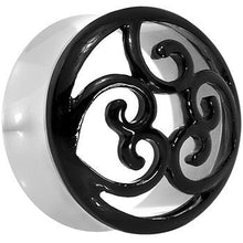 Load image into Gallery viewer, 7/8 Steel Black Filigree Duet Heart Saddle Plug Set