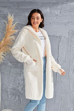 Load image into Gallery viewer, Red Double Take Full Size Hooded Teddy Bear Jacket with Thumbholes Ultra-Cozy & Stylish Comfortable Outerwear