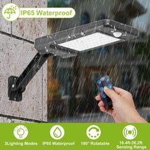 将图片加载到图库查看器,60LEDs Solar PIR Motion Sensor Remote Control Wireless Lamp