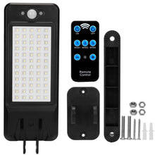 将图片加载到图库查看器,60LEDs Solar PIR Motion Sensor Remote Control Wireless Lamp
