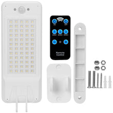 将图片加载到图库查看器,60LEDs Solar PIR Motion Sensor Remote Control Wireless Lamp